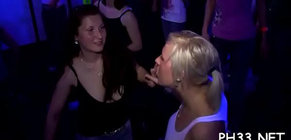  Drunk cheeks engulfing rod in club